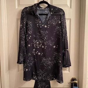 Navy Star Print Tunic